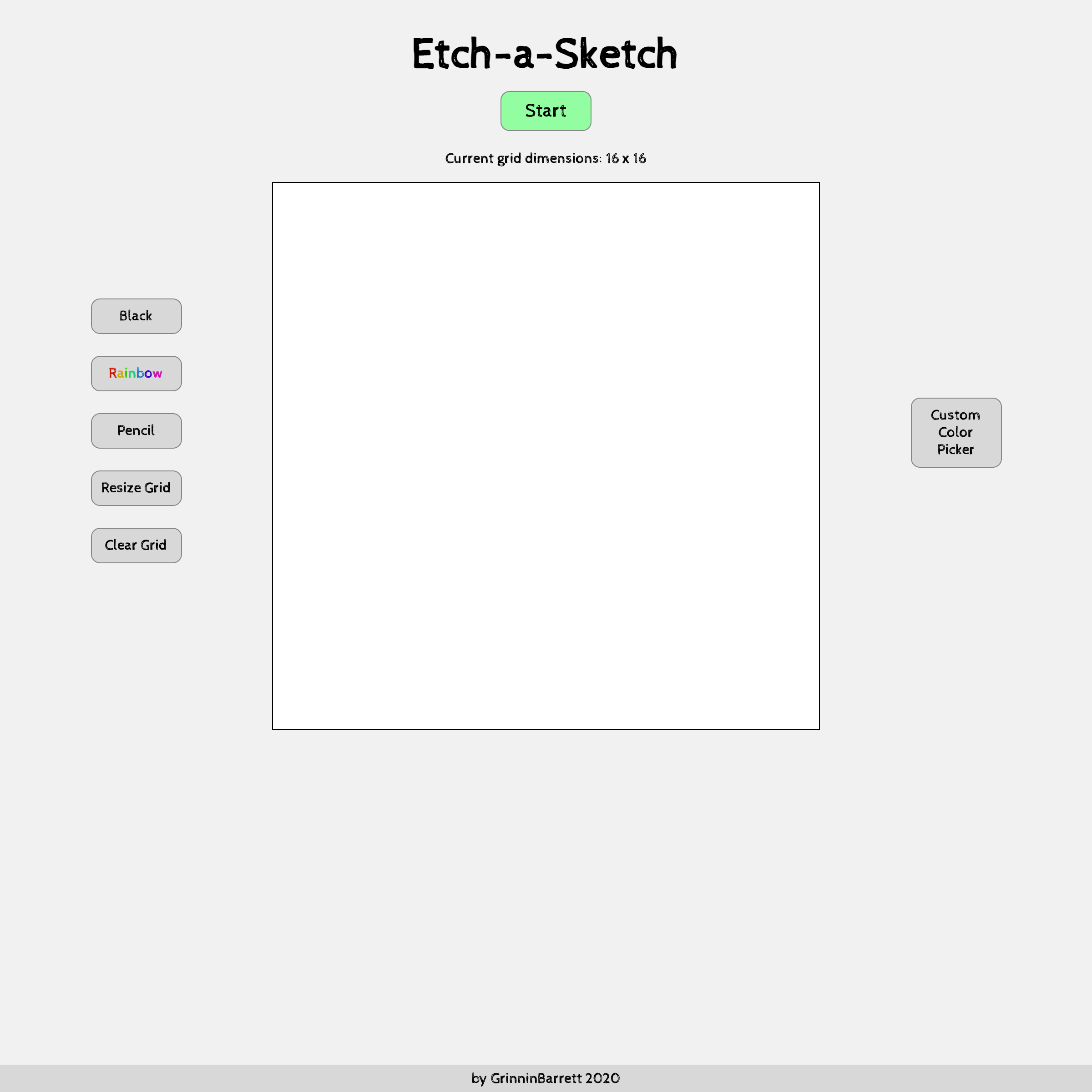 Etch-a-Sketch application