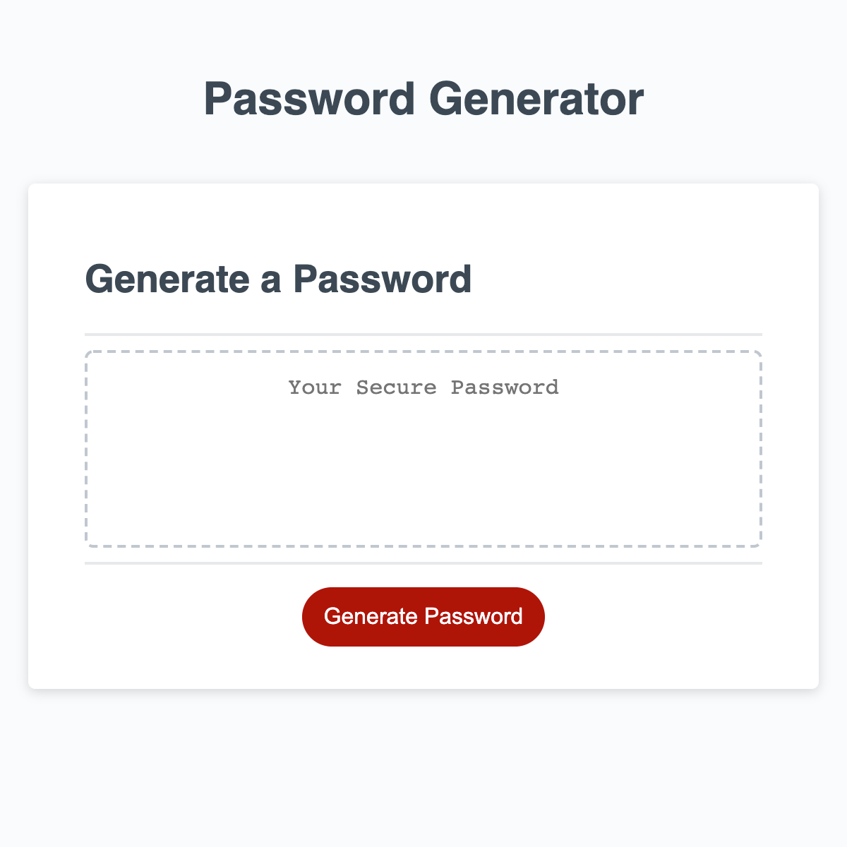 Password Generator application
