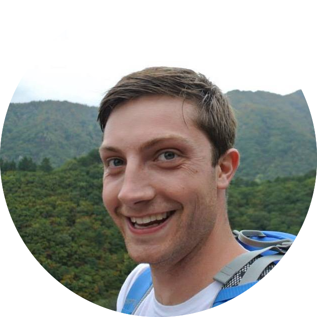 Tucker Barrett, smiling while on a hike in Korea